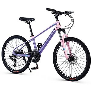 Htqfdc 24 Inch Mountain Bike, 24/27 Speed Aluminium Alloy Frame, hard-tail mountain bike with Hydraulic Lock Out Fork and Hidden Cable Design, Dual Disc Br