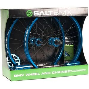 Salt Valon BMX Wheel/Chain Set (Cyan)  - Blue