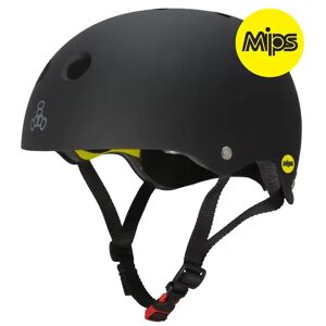 Triple Eight Dual Certified MiPS Skate Helmet (Black)  - Black - Size: Small