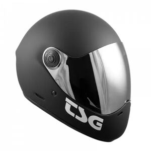 TSG Pass Pro Solid Downhill Helmet (Matt Black)  - Black;Silver - Size: Large