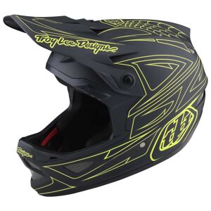 Troy Lee Designs D3 Spiderstripe Full Face MTB Helmet - Grey / Yellow / XLarge
