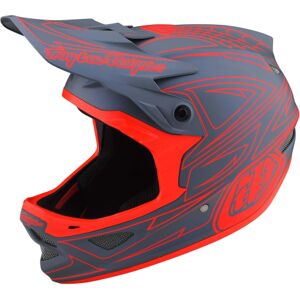 Troy Lee Designs D3 Spiderstripe Full Face MTB Helmet - Grey / Red / Small