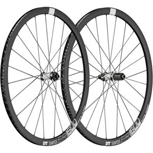 DT Swiss ER 1600 Spline 32 Disc Road Wheelset - 700c - Black / Shimano / SRAM / 12mm Front - 142x12mm Rear / Centerlock / Pair / 10-11 Speed / Clincher / 700c