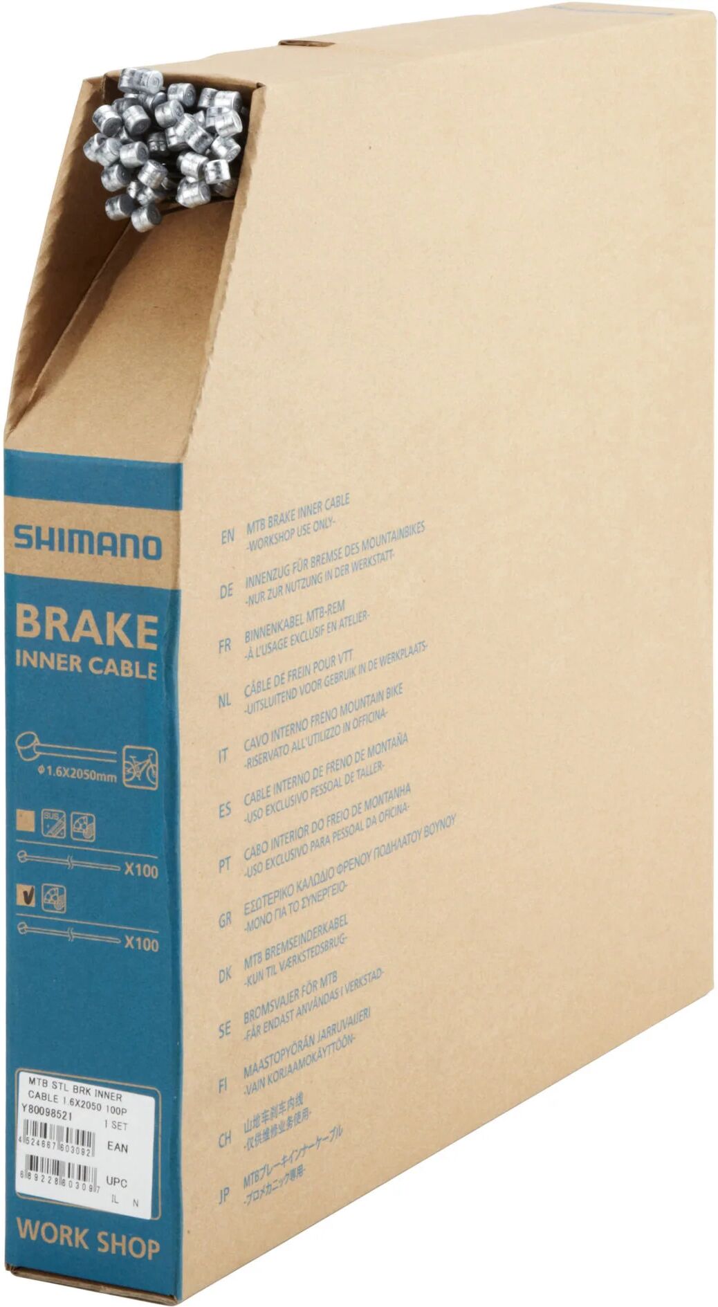 Shimano Brake Steel Mtb Inner Wire Cable 1.6 X 2050 mm, Box X100