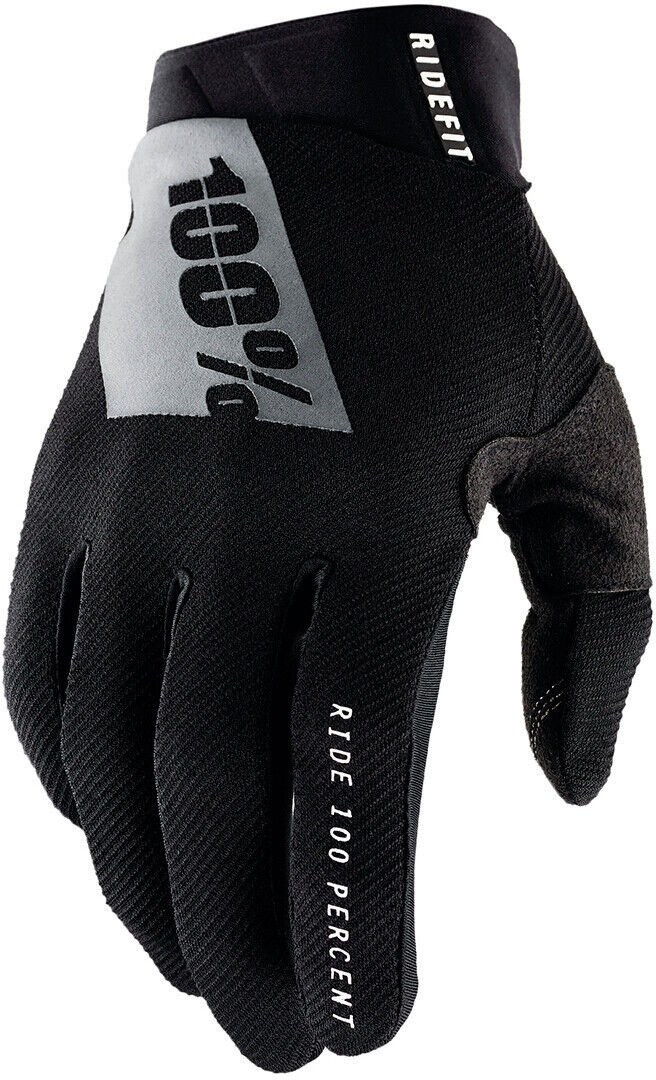 Photos - Cycling Gloves 100 Ridefit Bicycle Gloves Unisex Black Size: L huglo205150l