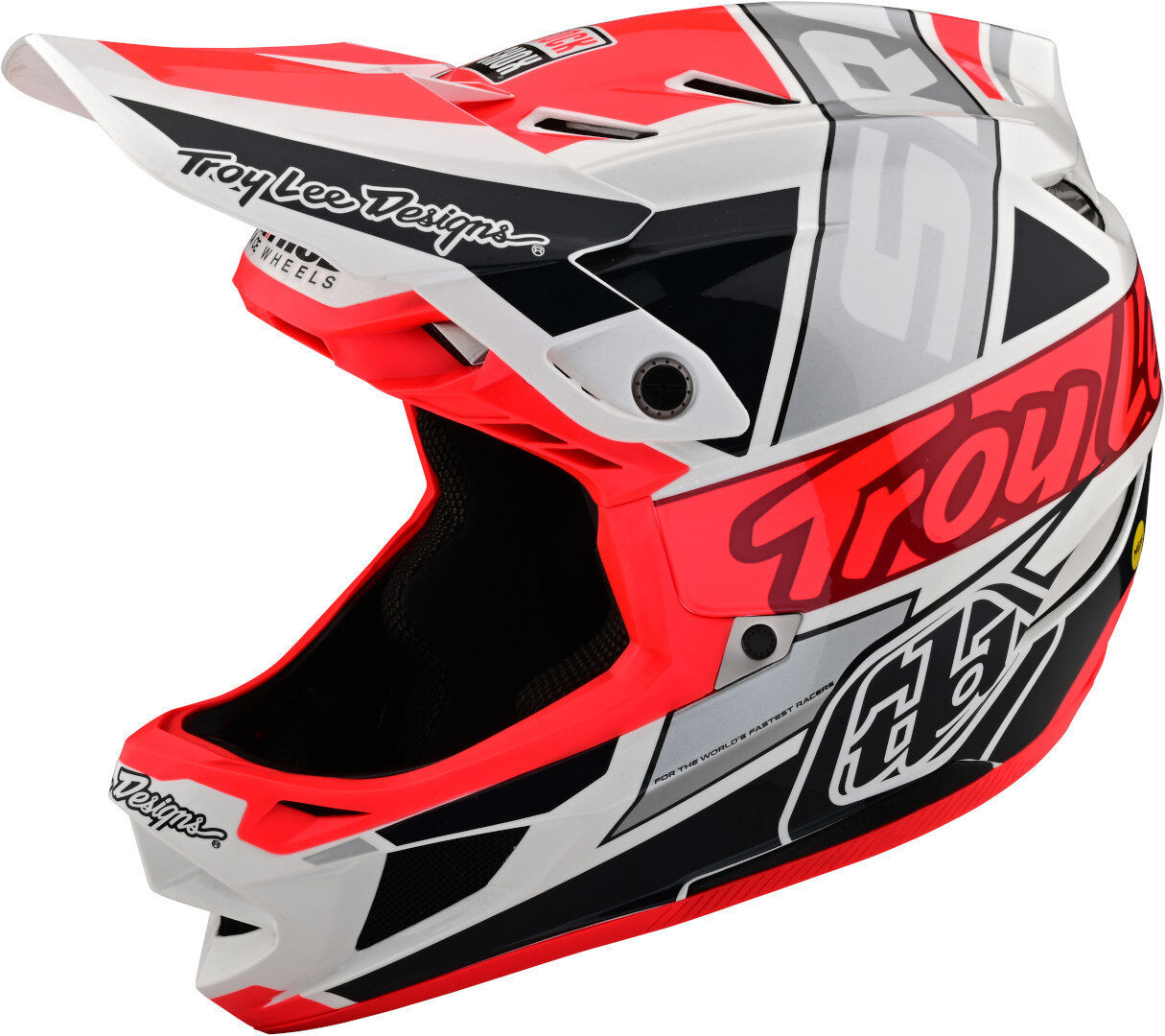 Photos - Bike Helmet TLD Lee Troy Lee Designs D4 Composite Sram Downhill Helmet Unisex White Red Si 