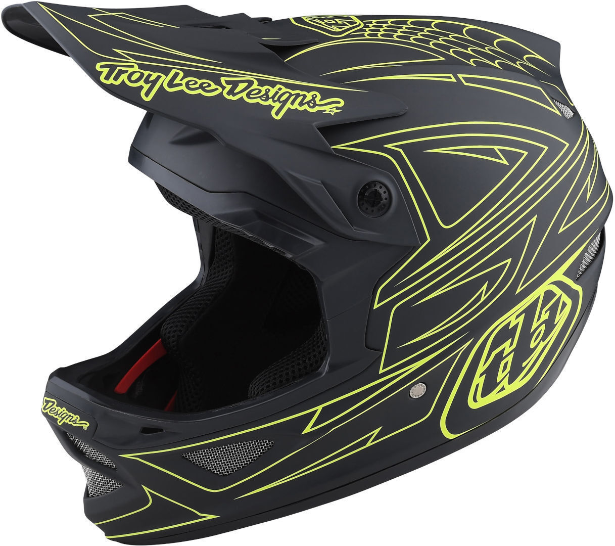 Photos - Bike Helmet TLD Lee Troy Lee Designs D3 Fiberlite Spiderstripe Downhill Helmet Unisex Grey 
