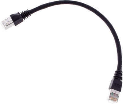 Telegärtner CAT6A Patchkabel 0,25m, sw Black