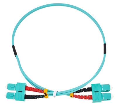 pro snake LWL cable SC-SC Duplex 0,5 OM3 Turquoise