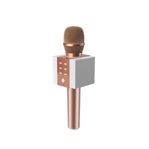 INF Karaoke mikrofon med Bluetooth-højttaler 5W - Rosagold - gratis fragt