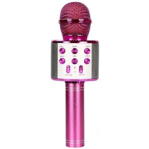 Trådløs Karaoke Mikrofon Med Bluetooth Højttaler - Pink