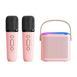 Toyz Land Mikrofon Karaoke Maskin Bærbar Bluetooth 5.3 PA Højttaler System med 1-2 Trådløse mikrofoner