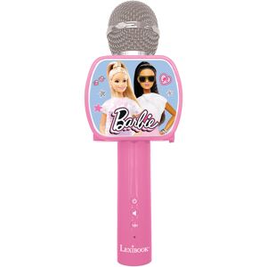 Microphone Barbie sans fil avec enceinte, une fonction changement de voix, un support telephone retractable et une option Bluetooth