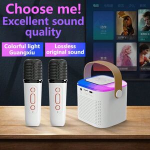 SHEIN Microphone-Speaker Combo, Voice-Changing Mic And 2 Wireless Mics Mini Karaoke Machine, Portable Speaker For Smartphone, Girls' Portable Speaker Toy Gift, Teen Birthday Gift - The Fashionable Design And Beautiful Packaging Make It The Perfect Birthda