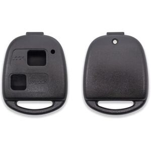 GIANTO Guscio per Chiave a 2 Tasti Compatibile con Toyota Yaris, Tarago, Corolla, Rav4, Celica, Auris, Tundra, Scocca Cover Telecomando di Ricambio in Plastica Nero (verificare compatibilità)