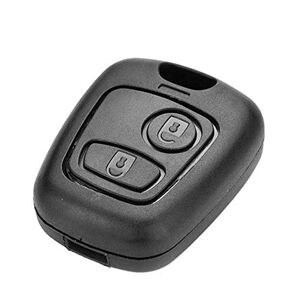 OcioDual Copertura Chiave 2 Pulsanti Tasti Bottoni Case Compatibile con Peugeot 106 206 806 107 207 407 Nero Guscio Telecomando