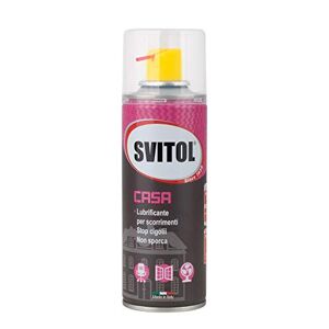 SVITOL Spray lubrificante erogatore con cannuccia, oli sintetici, additivi anti-usura, riduce attrito, previene ruggine, valvola 360°, facile erogazione, Made in Italy, 200 ml