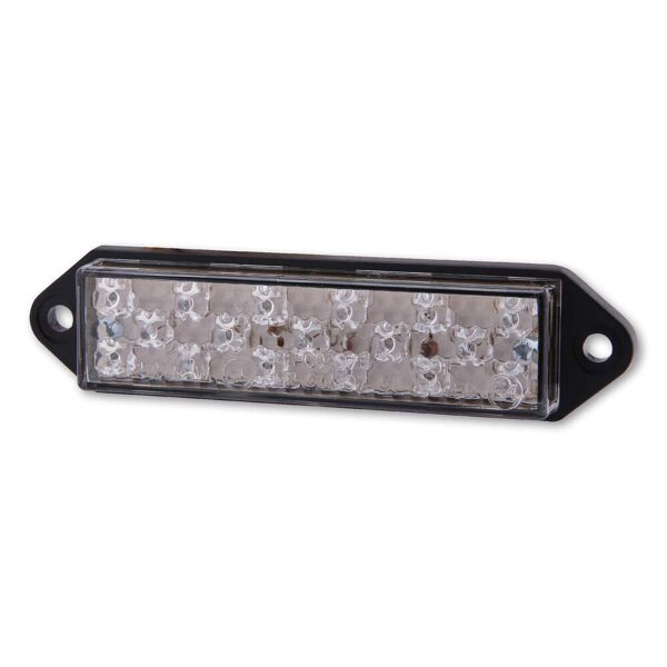 shin yo led taillight, superflat, vetro trasparente, con cinghie di fissaggio, e-approvato nero