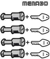 MENABO' Kit serratura per barre  Tiger e Leopard