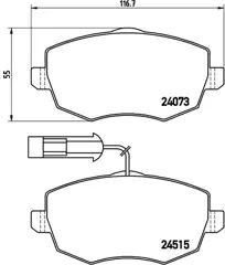 BREMBO Kit pastiglie freno anteriore 8020584060414 LANCIA YPSILON