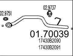 MTS Tubo gas scarico 8033464434465 DAIHATSU CUORE