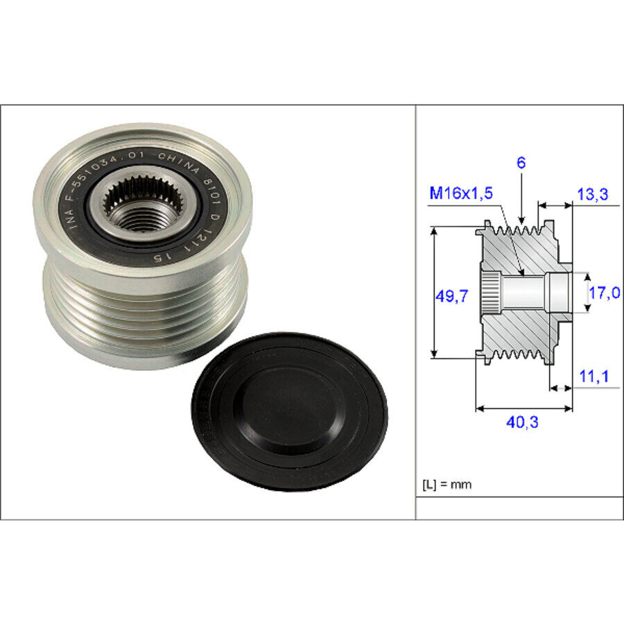 Puleggia Alternatore Ina 535 0093 10