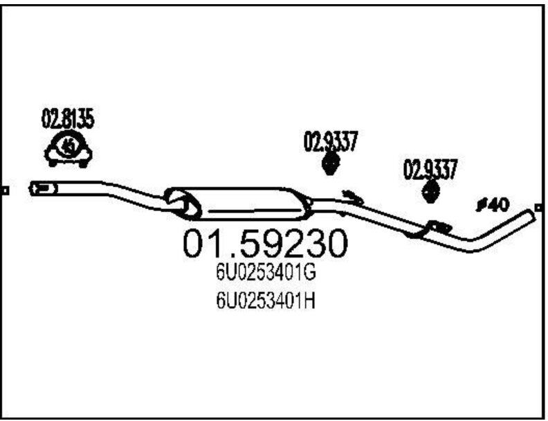 Marmitta Centrale Mts 01.59230