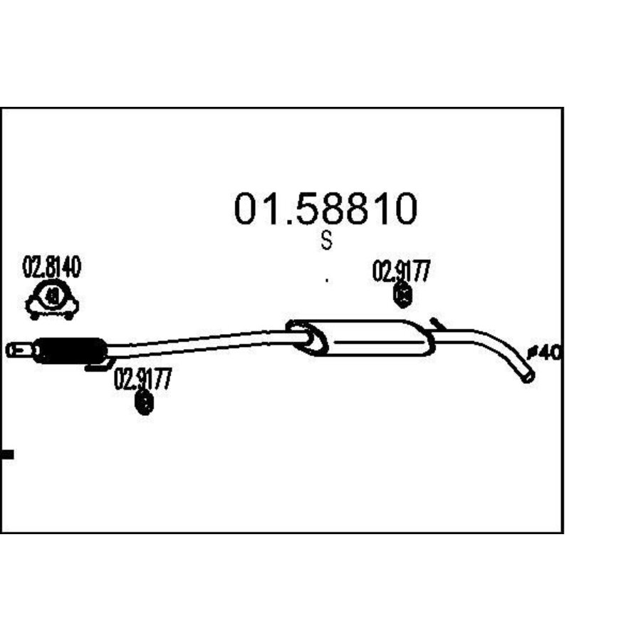 Marmitta Centrale Mts 01.58810