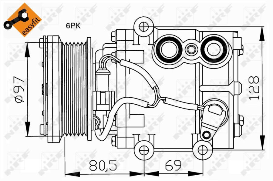 Compressore Aria Condizionata Nrf 32401 Easy Fit