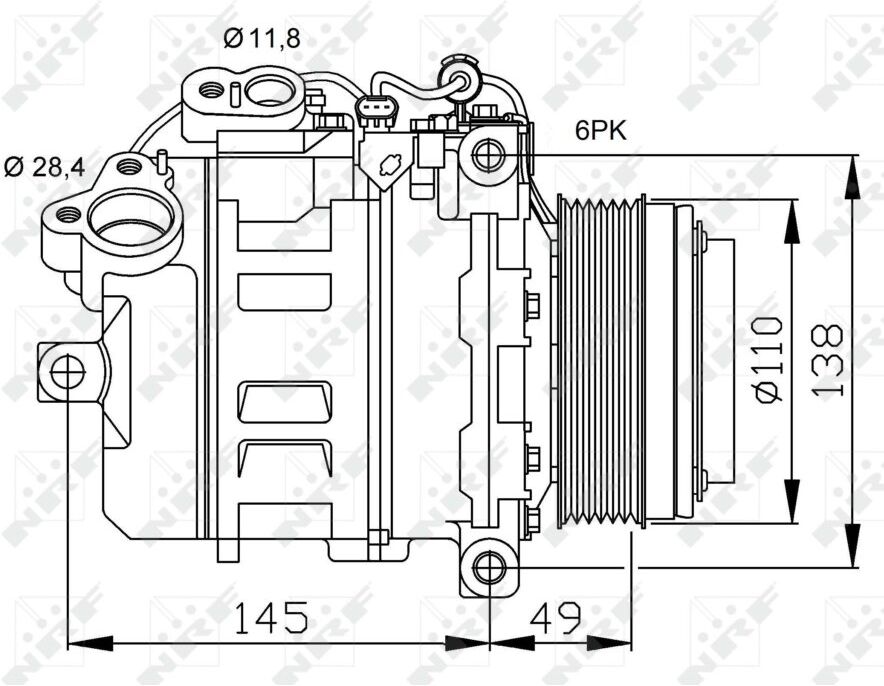 Compressore Aria Condizionata Nrf 32533 Easy Fit