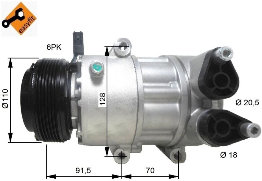 Compressore Aria Condizionata Nrf 32812 Easy Fit