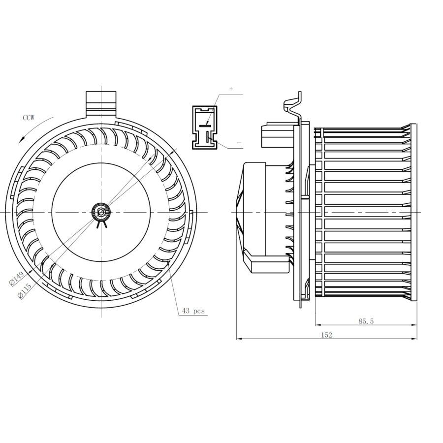 Ventilatore Abitacolo Nrf 34292 Easy Fit