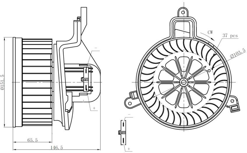 Ventilatore Abitacolo Nrf 34299 Easy Fit