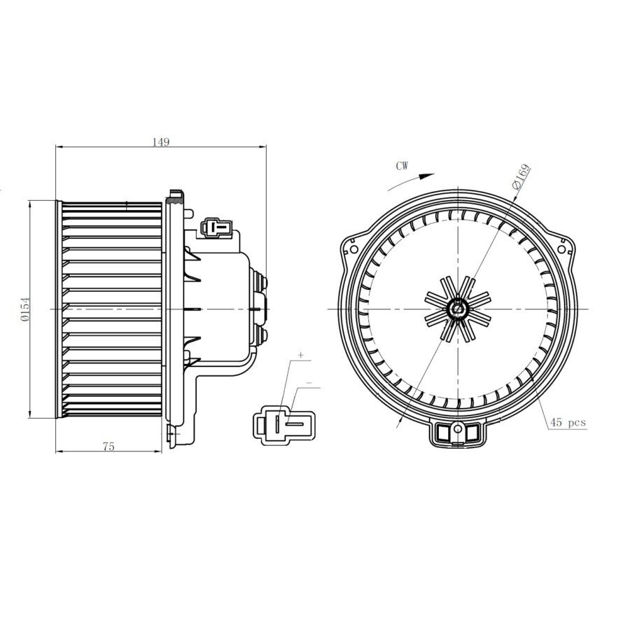 Ventilatore Abitacolo Nrf 34301 Easy Fit