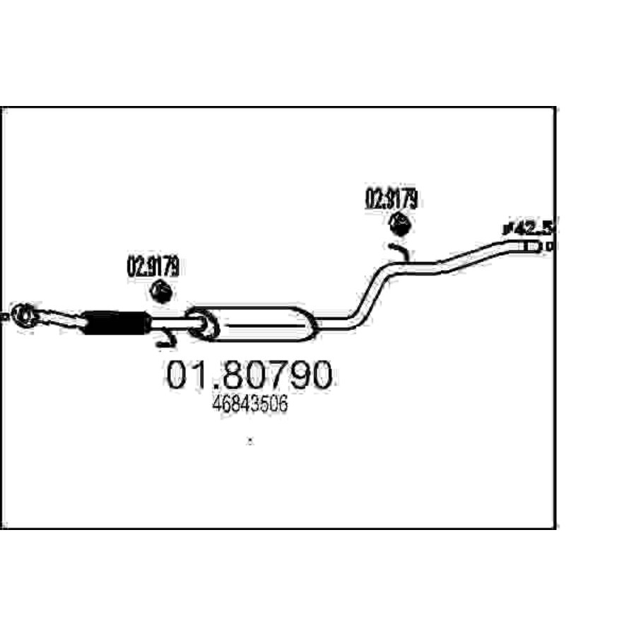 Marmitta Centrale Mts 01.80790