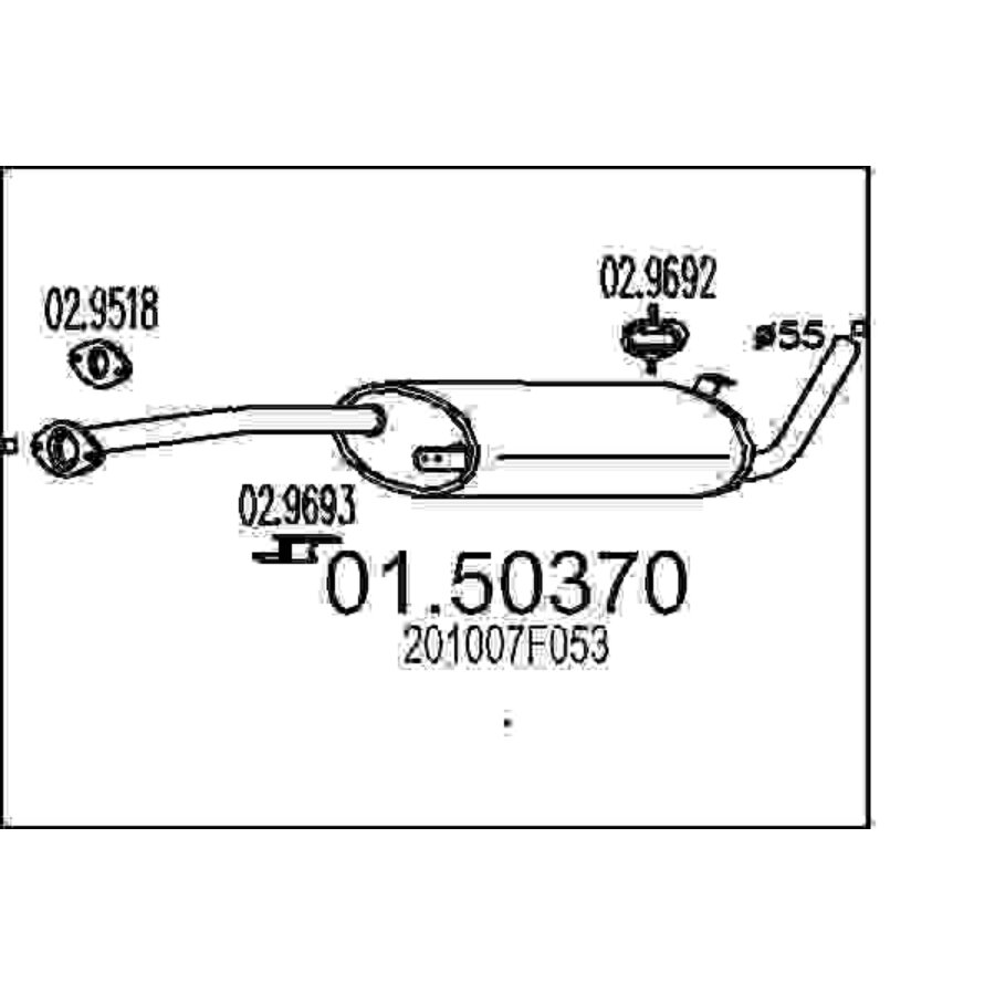 Marmitta Centrale Mts 01.50370