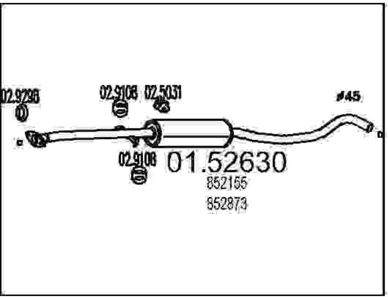 Marmitta Centrale Mts 01.52630