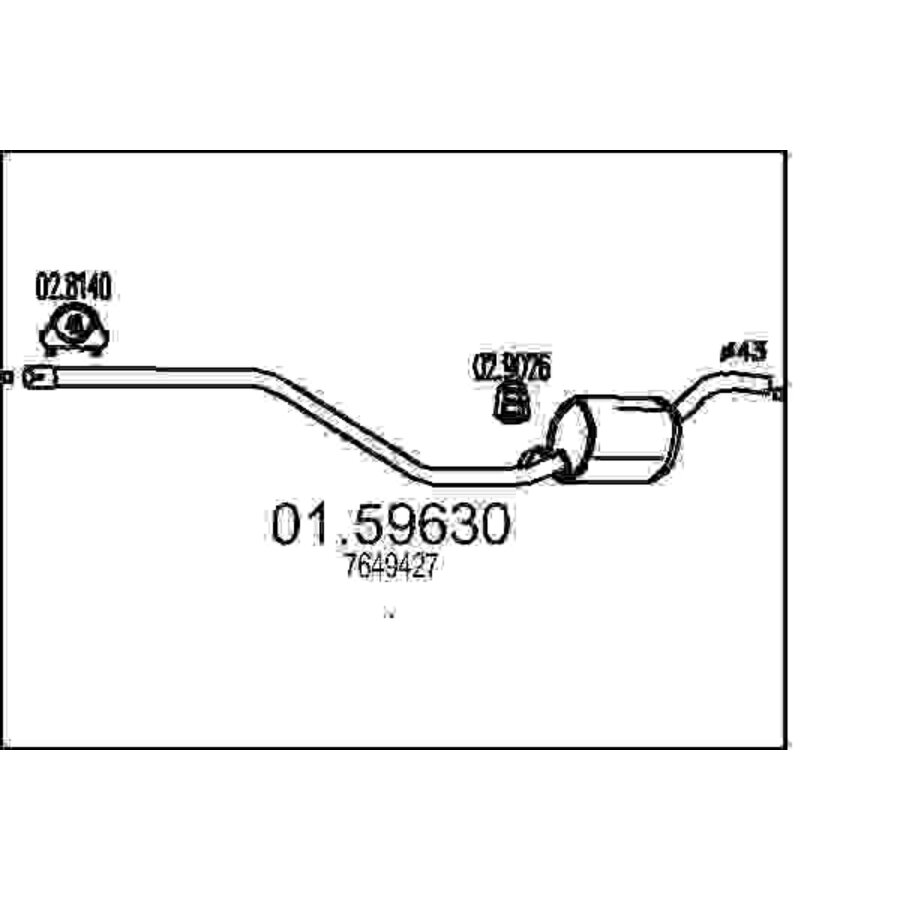 Marmitta Centrale Mts 01.59630