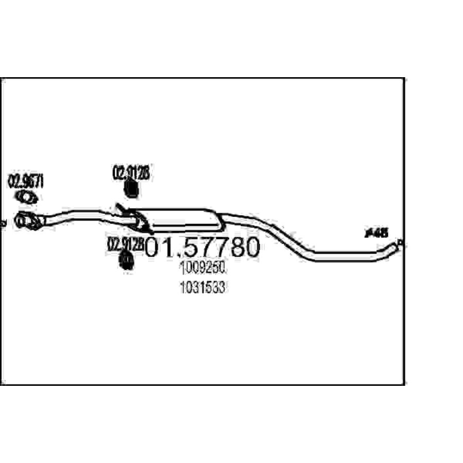 Marmitta Centrale Mts 01.57780