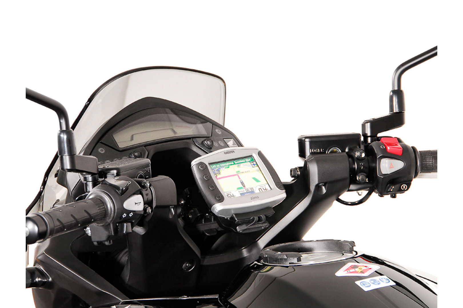SW-Motech Supporto GPS  per pozzetto - Nero. Honda VFR800X Crossrunner (11-14)/(16-). Nero unica taglia
