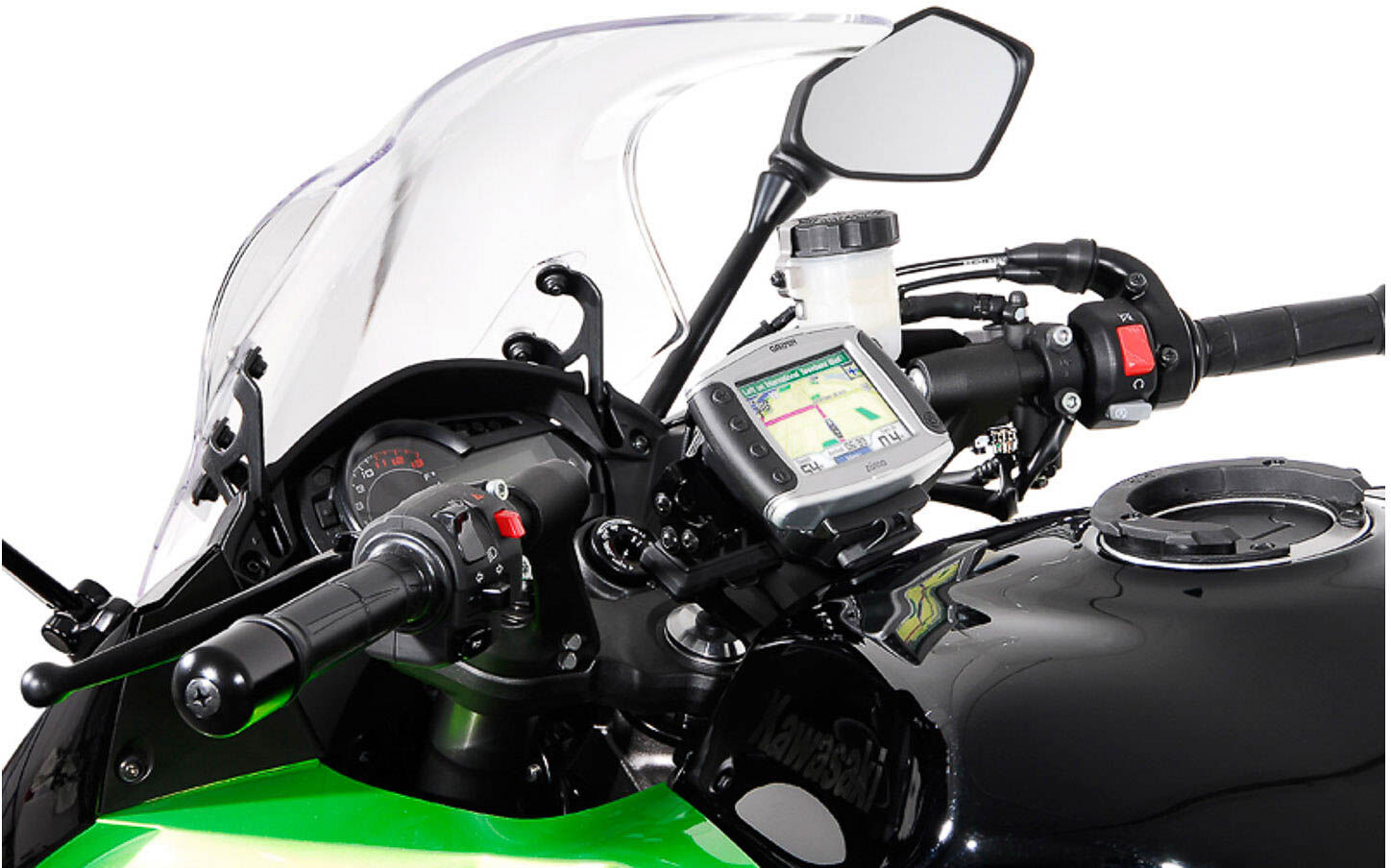 SW-Motech Supporto GPS  per manubrio - Nero. Kawasaki Z1000SX, Ninja 1000SX.