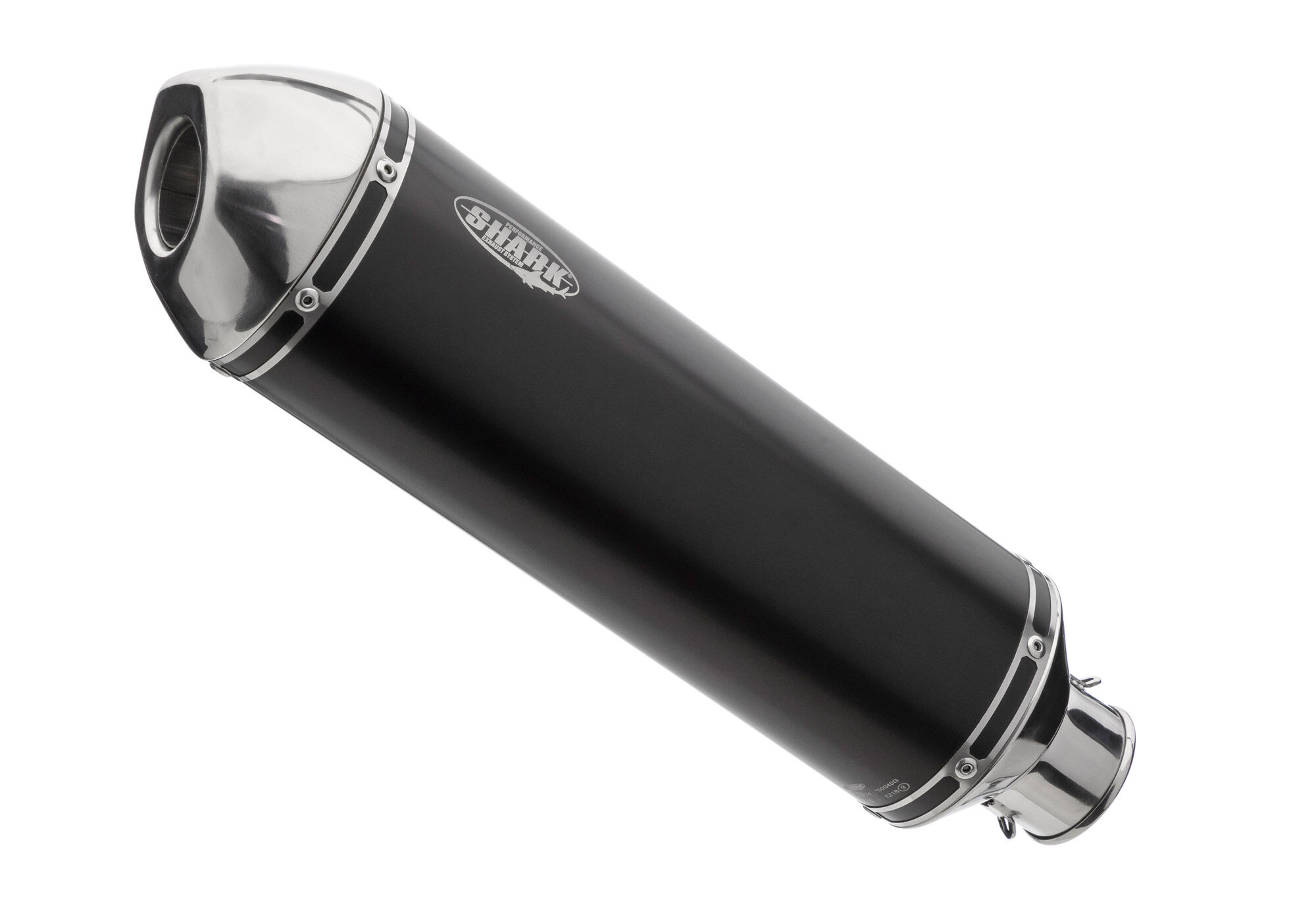 Shark DSX-5 alluminio elosordiato/estremità lucidata in acciaio inox nero Nero