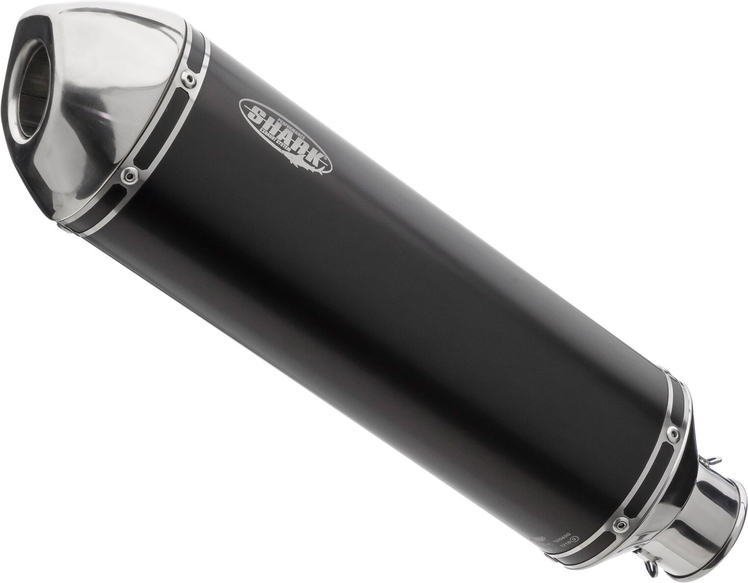 Shark DSX-5 alluminio elosordiato/estremità lucidata in acciaio inox nero Nero