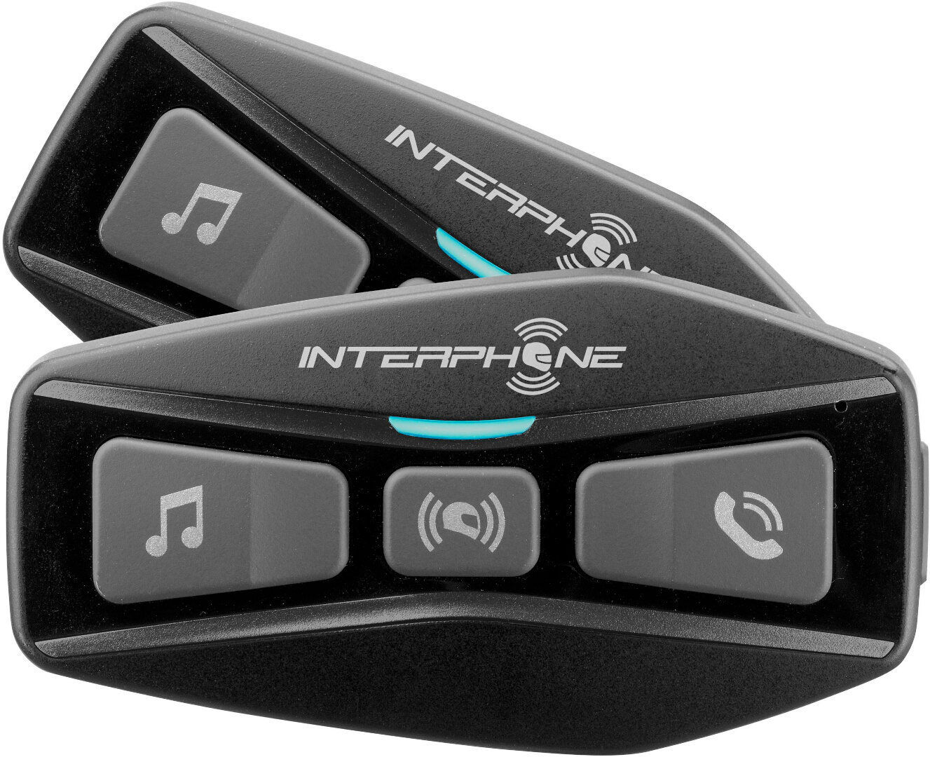 Interphone U-com 2 Doppio pacchetto del sistema di comunicazione Bluetooth Nero unica taglia