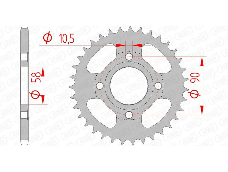 AFAM Corona standard in acciaio 10214 - 520