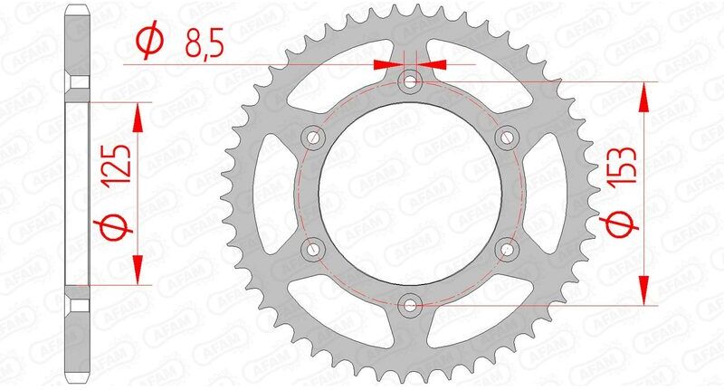 AFAM Corona standard in acciaio 10212 - 520  259 mm