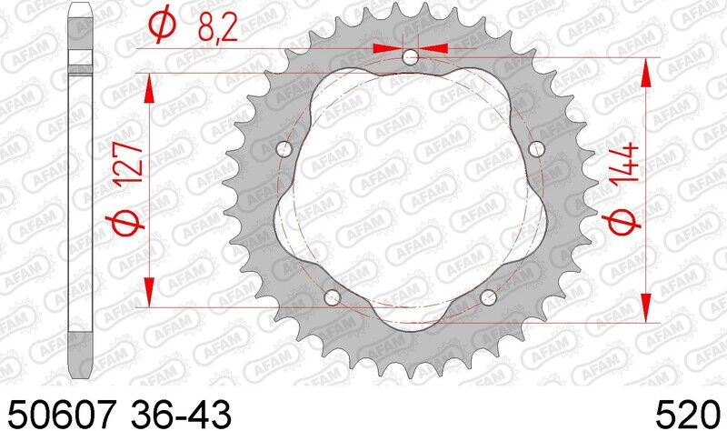 AFAM Corona standard in acciaio 50607 - 520