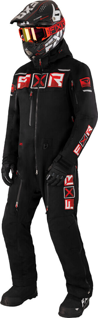 FXR Maverick Lite Tuta da motoslitta monopezzo Nero Rosso XL