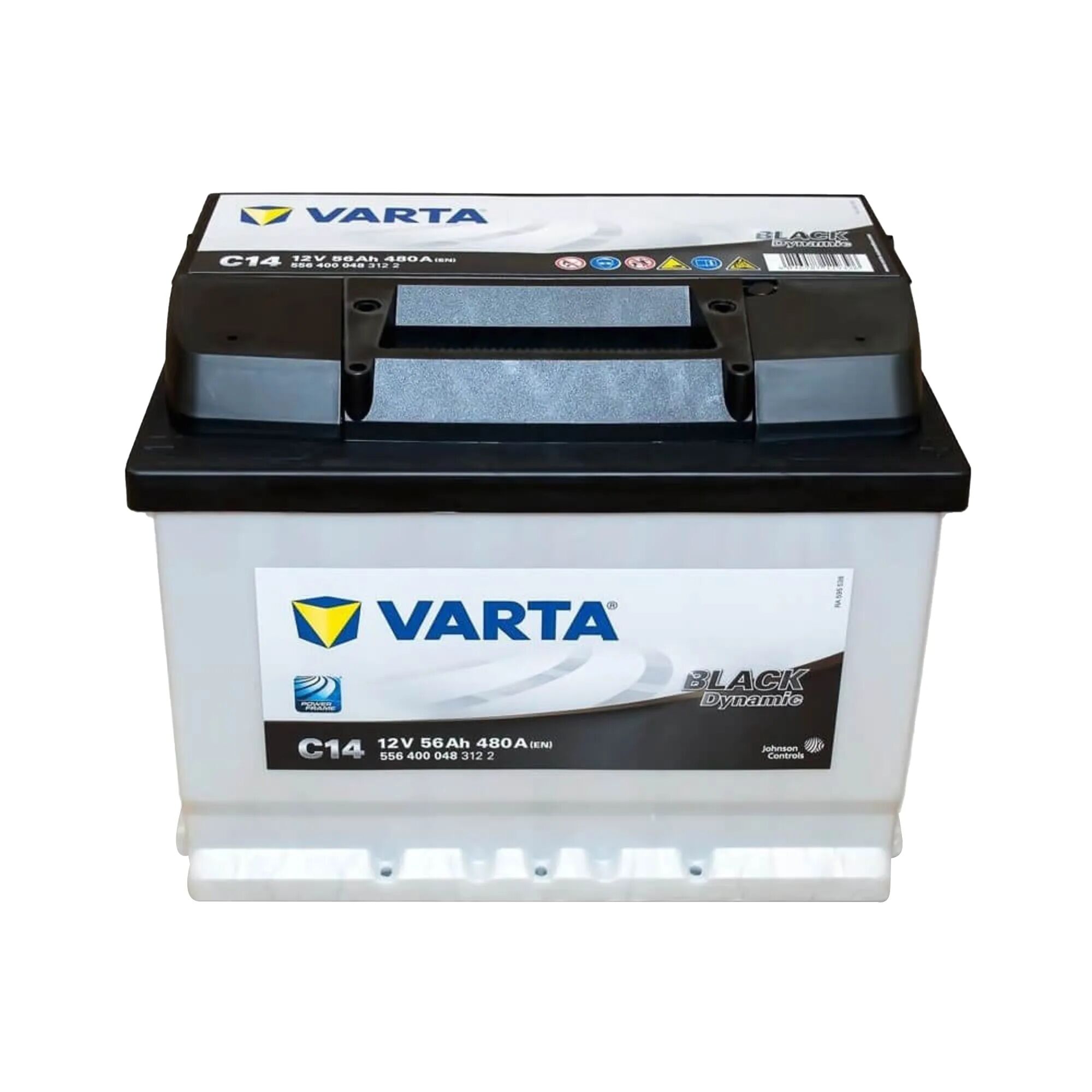 Varta BATTERIA AUTO 56 Ah  BLACK SPUNTO 480 A 242x175x190 mm (LxPxH) PESO 13,7 kg