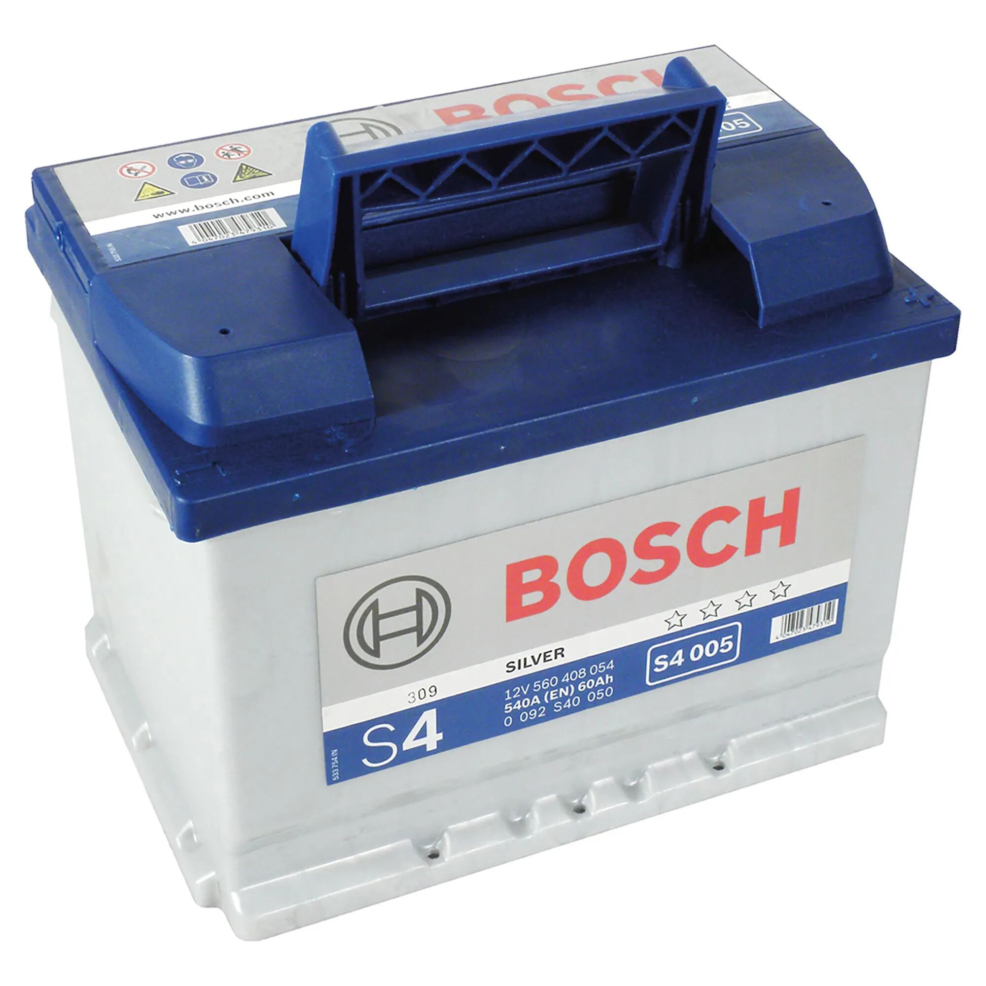 Bosch BATTERIA AUTO 60 Ah  S4 SPUNTO 540A 242x175x190 mm (LxPxH) PESO 12,65 kg LINEA BLU